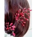 Дизайнерски фуркети украса за коса с кристали Сваровски в златно и червено Queen of Fire by Rosie Concept